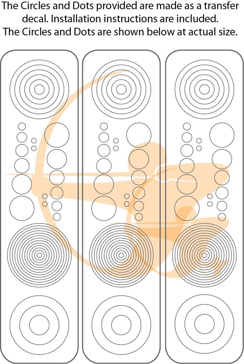 Perfect Strike Archery Circles and Dots Decals for Scope Lenses. Great for Practice or Competition. Perfect Strike Adhesive Backed Vinyl Decals. (Orange) - Image 2